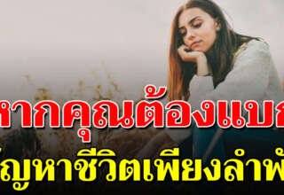 ถ้าคุณต้อง แบกปัญหาทุกอย่ างไว้คนเดียว จงจำ 8 ข้อนี้ไว้